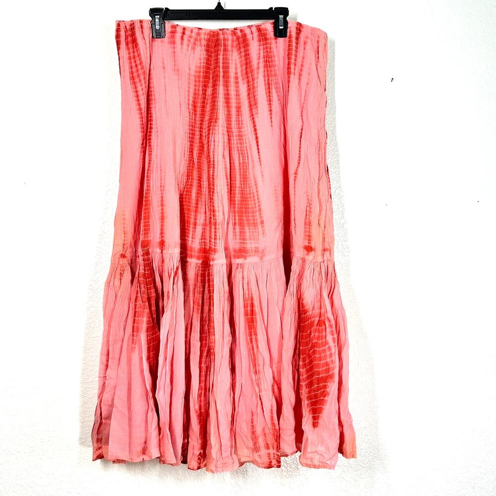 XL J. Jill gauze tie-dye maxi skirt Bohemian Boho-Chic Indie-Hippie Vacation